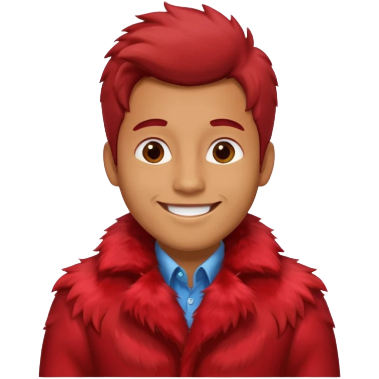 men red fur coat emoji
