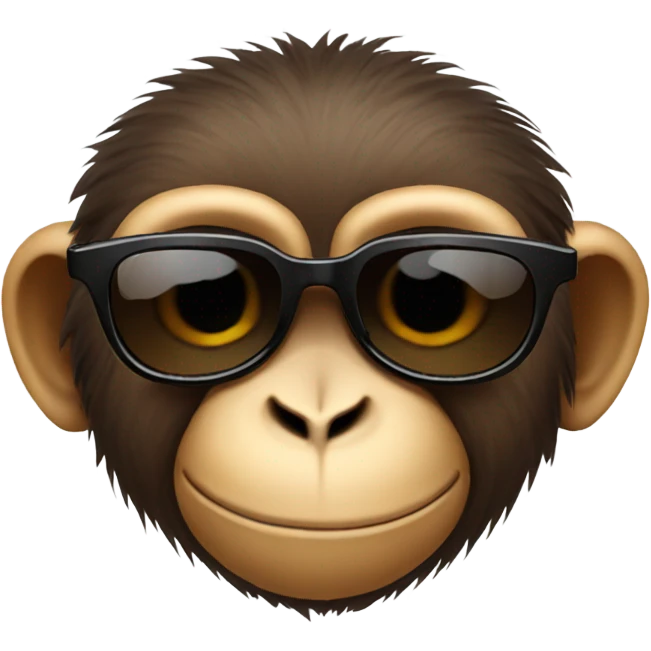 Monkey wearing glasses  emoji