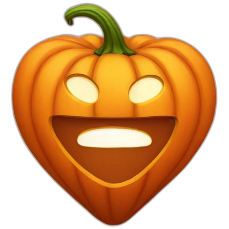 Pumpkin heart emoji