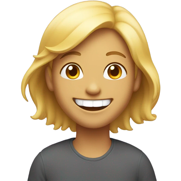 Golden smile  emoji