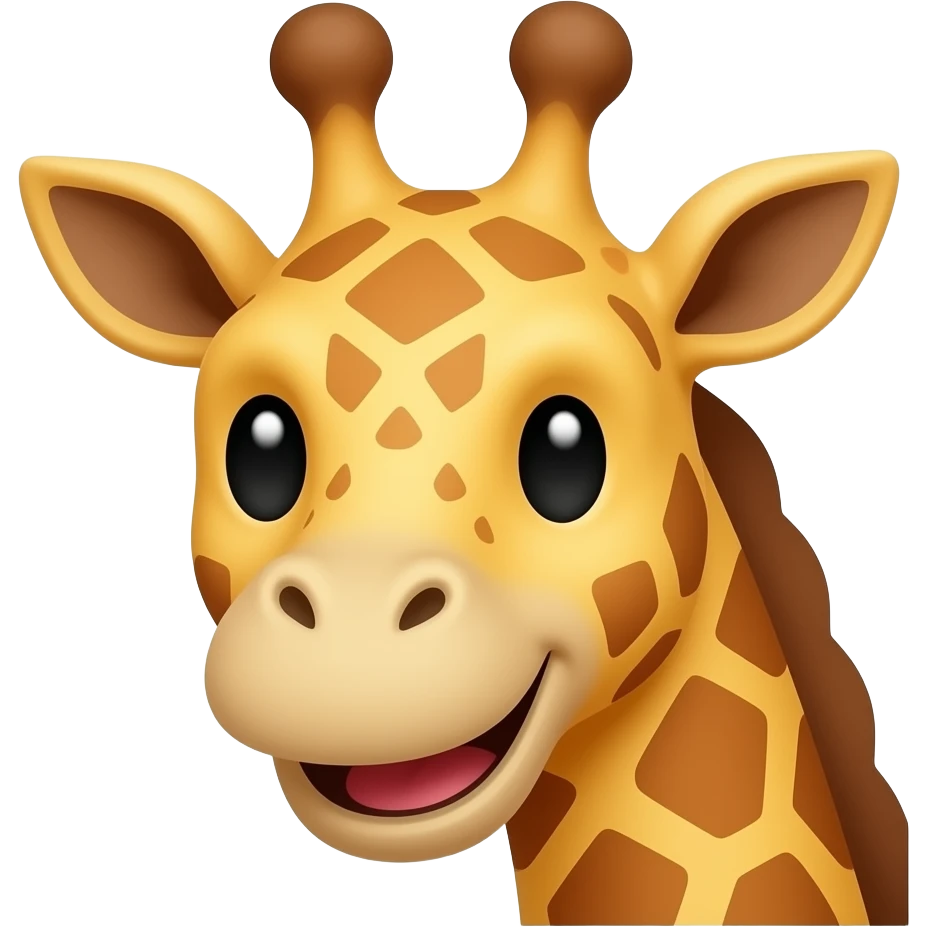 Einfacher Giraffenkopf der sehr glücklich ist emoji