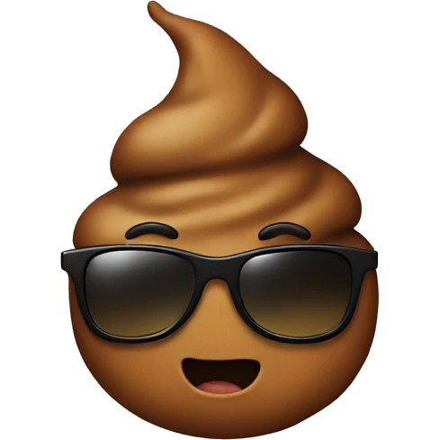 Poop with sunglasses emoji