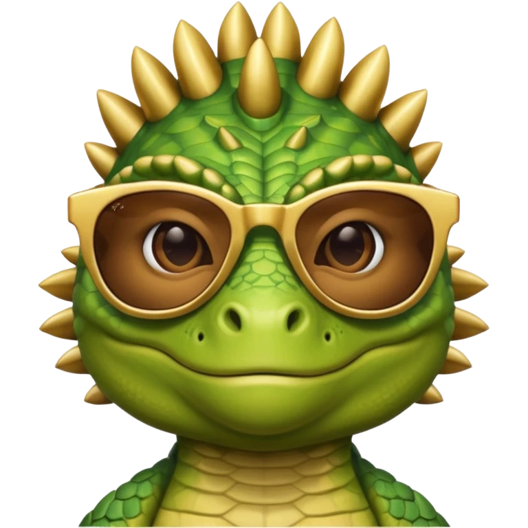 rich capitalist iguana king gold sunglasses emoji