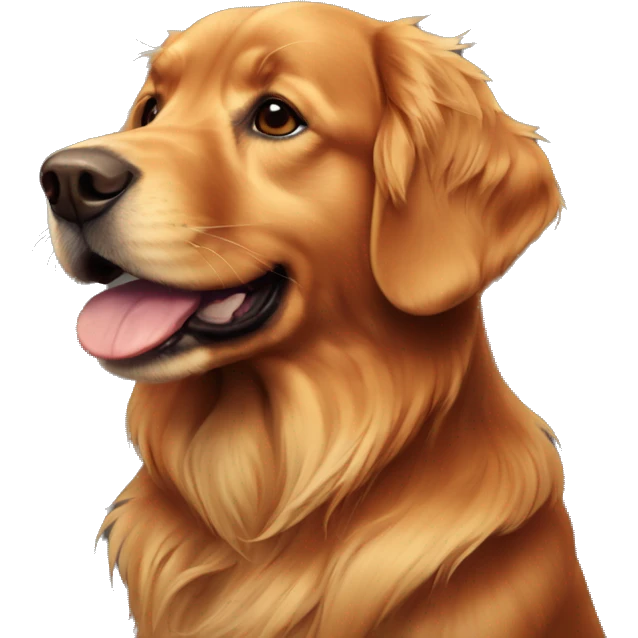 Dark red golden retriever emoji