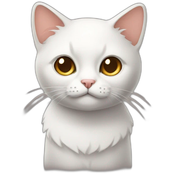 Cat with short emoji