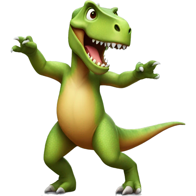 Dinosaur dancing emoji