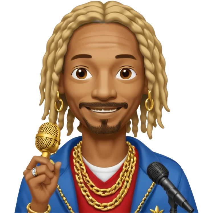 snoop dog with microphone emoji