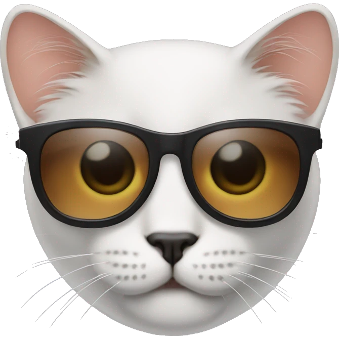 Cat with sunglasses and nosepin emoji