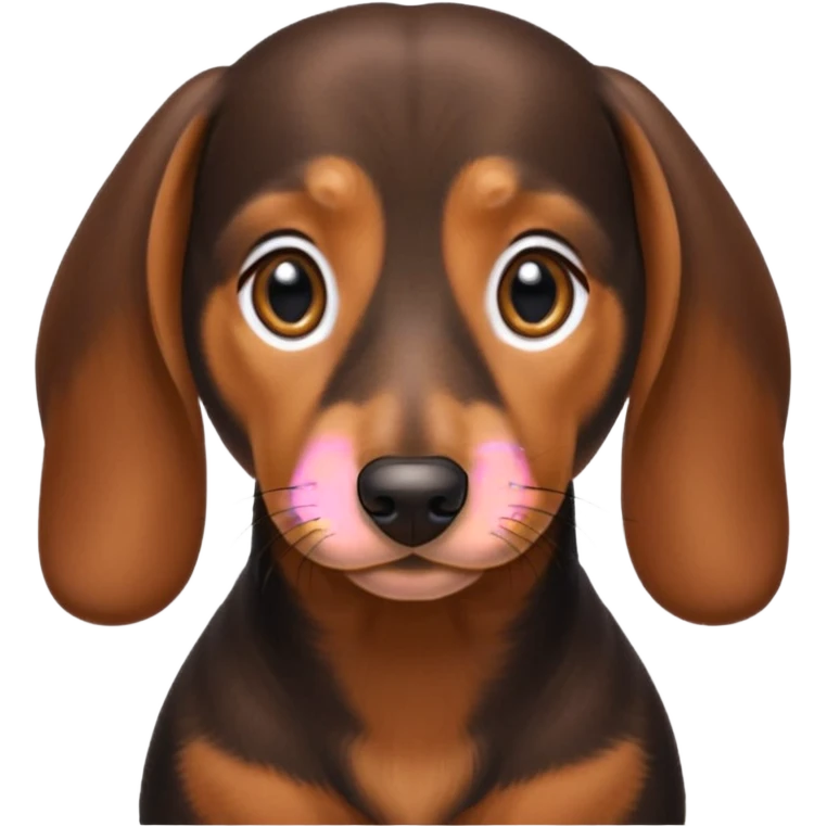 dachshund facing forwards, head and shoulders emoji