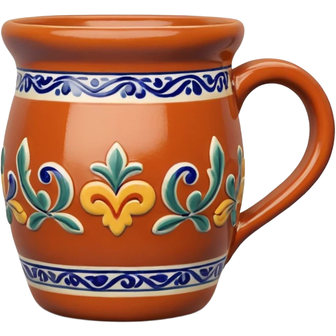 Talavera clay mug emoji