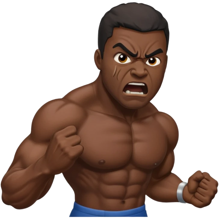 a angry black man whooping the aie emoji