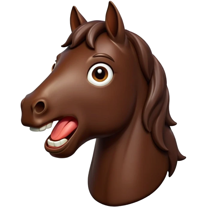 chocolate horse neighing emoji