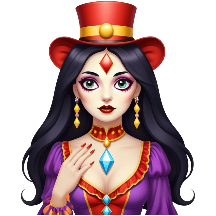 Vintage circus female psychic emoji