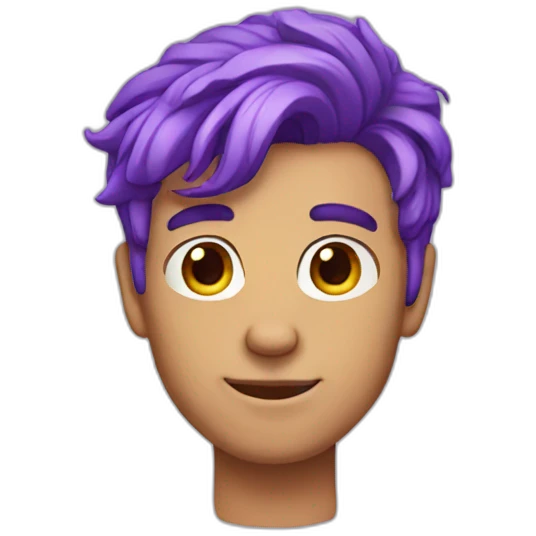 guy with purple hair emoji