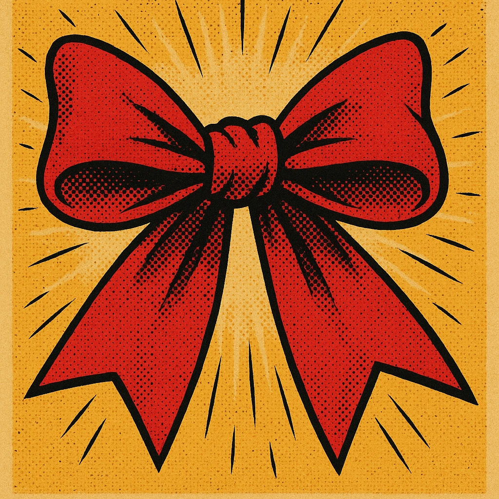 red gothic bow emoji