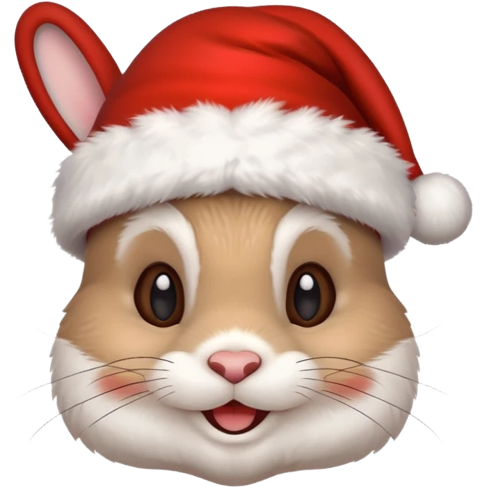 a christmas rabbit emoji