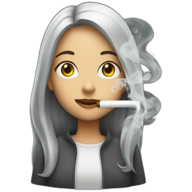 Girl smoke emoji