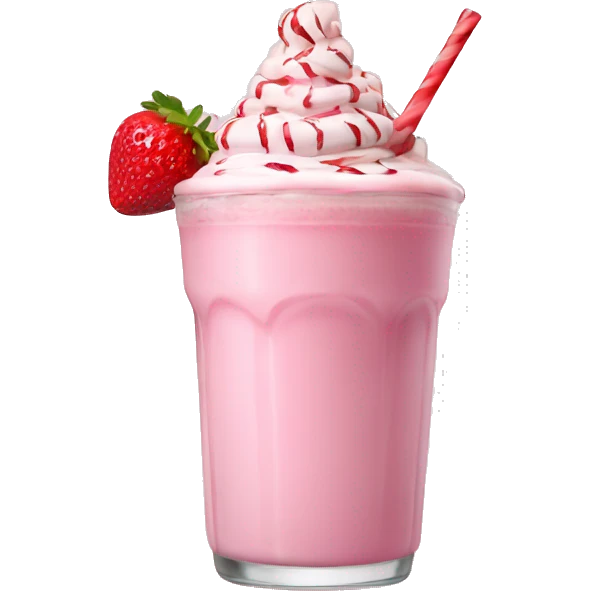 strawberry milkshake emoji