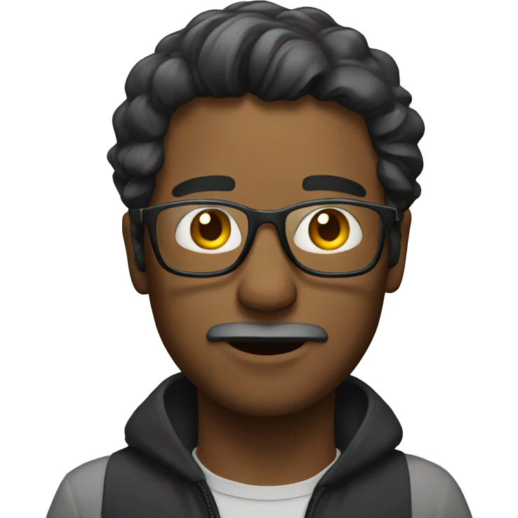 man with glass emoji