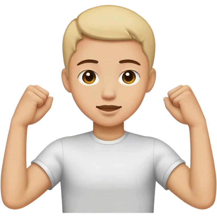 raising elbows instead of hands emoji
