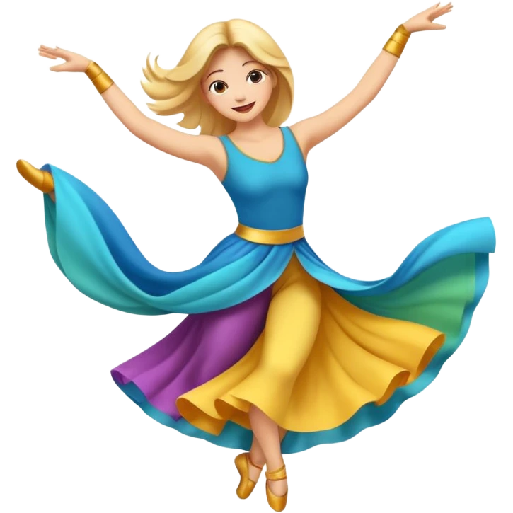 Emoji estilo ilustración de una mujer practicando danza aérea en tela, sus manos en la tela de seda, expresión feliz, estilo emoji moderno, colores suaves, fondo simple emoji