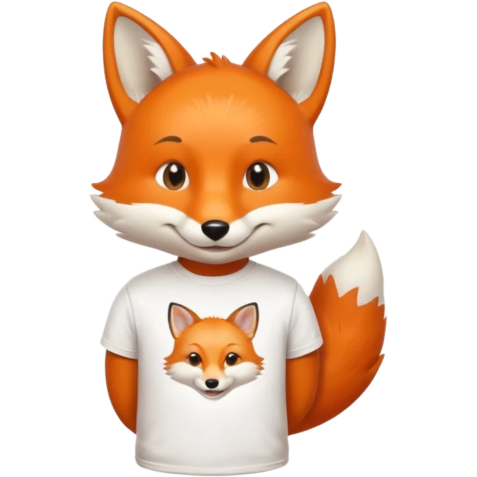 Diseña un zorro mascota promocionando empresa emoji