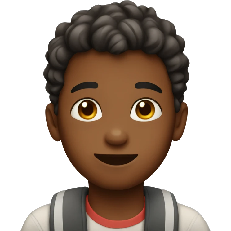 Boy with heart hands  emoji