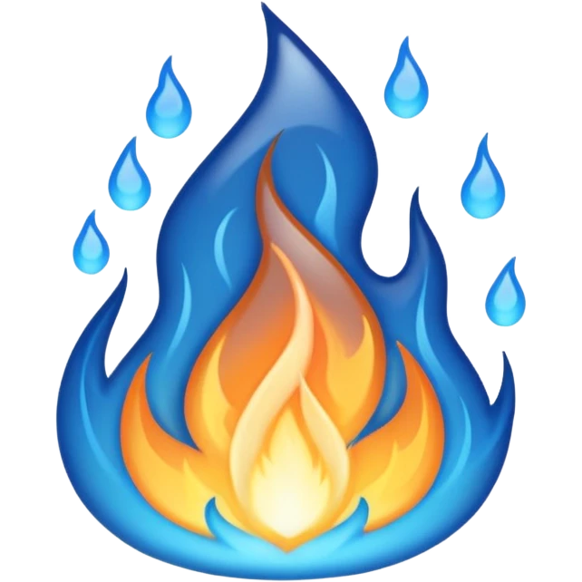 Blue flame that says new follower emoji