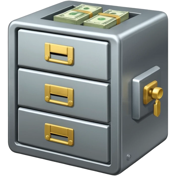 Money safe with money emoji