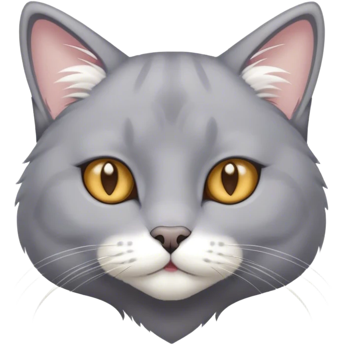 Grey cat with white paws emoji