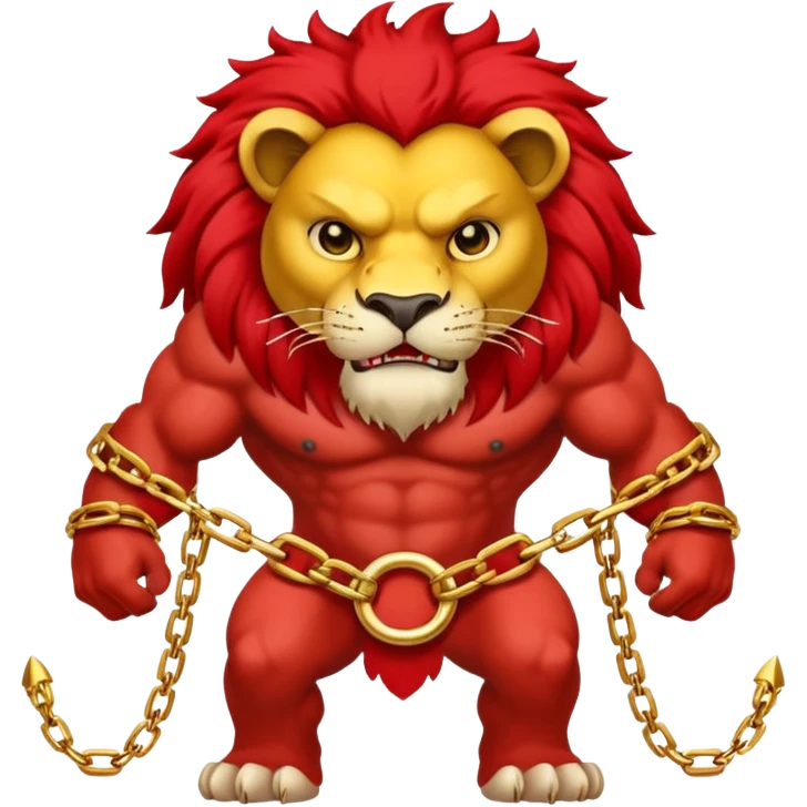 red lion with golden chain emoji