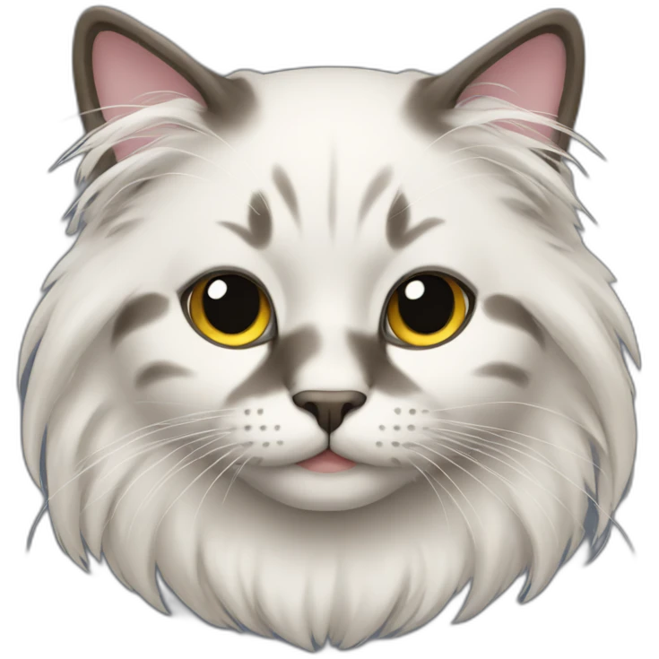 cat but have long hair emoji
