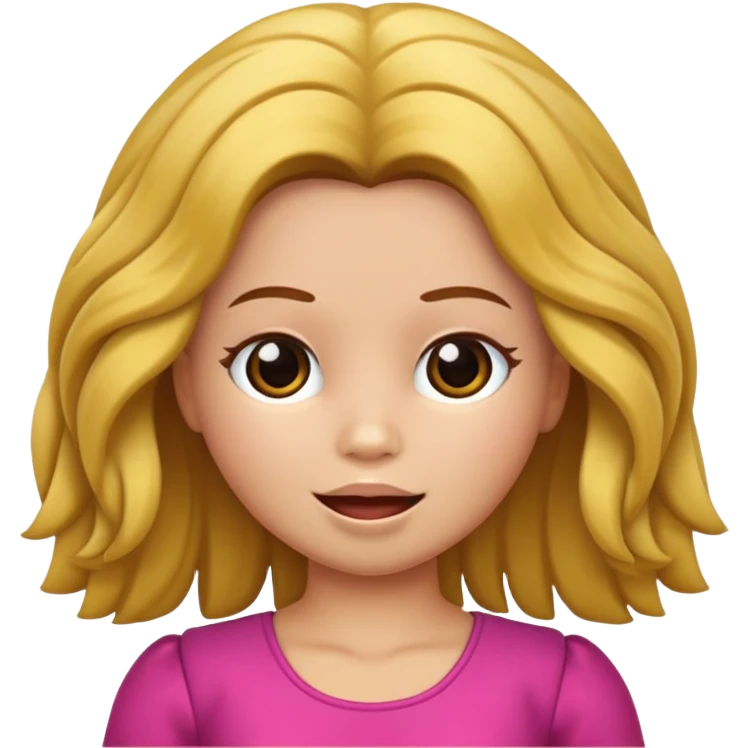 Boneca chorando cabelo cacheado png emoji