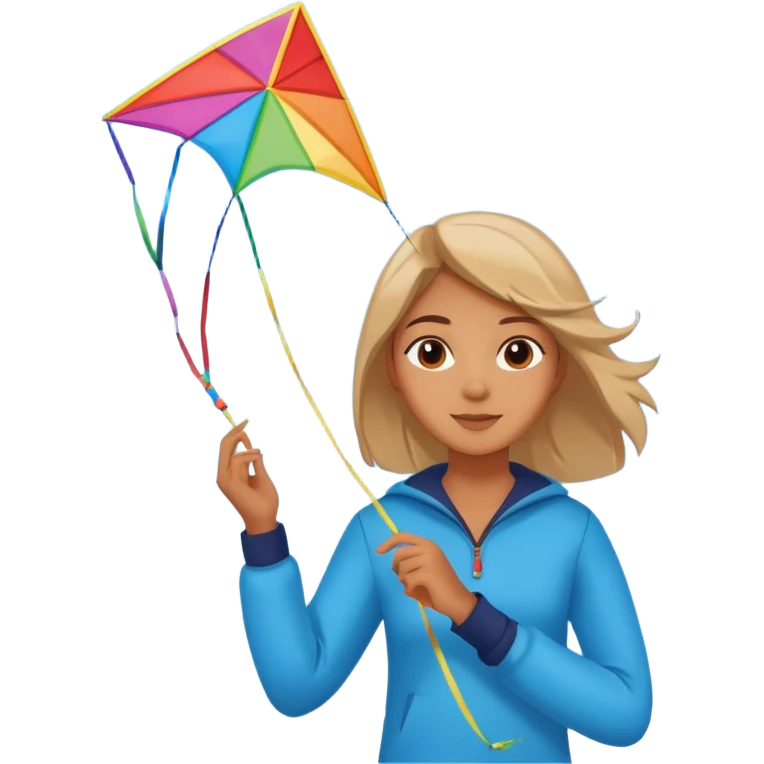 girl with kite,Kite Flyers, big kite. emoji