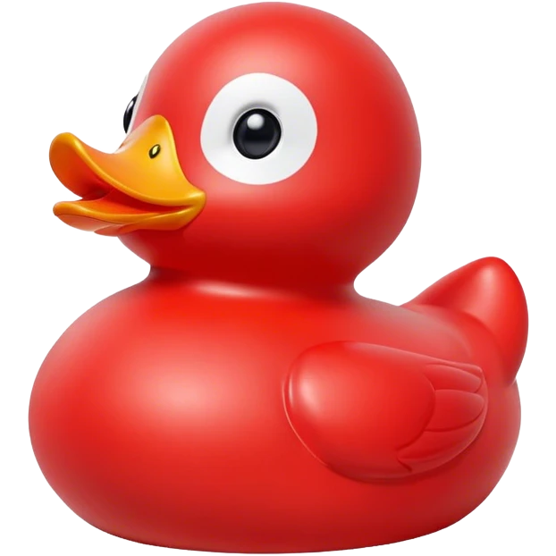 Red Rubber duck with StellaPop logo emoji