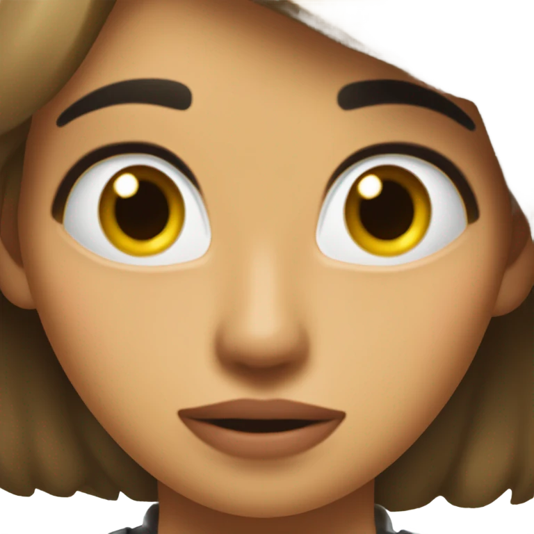 chica mordiéndose el labio emoji