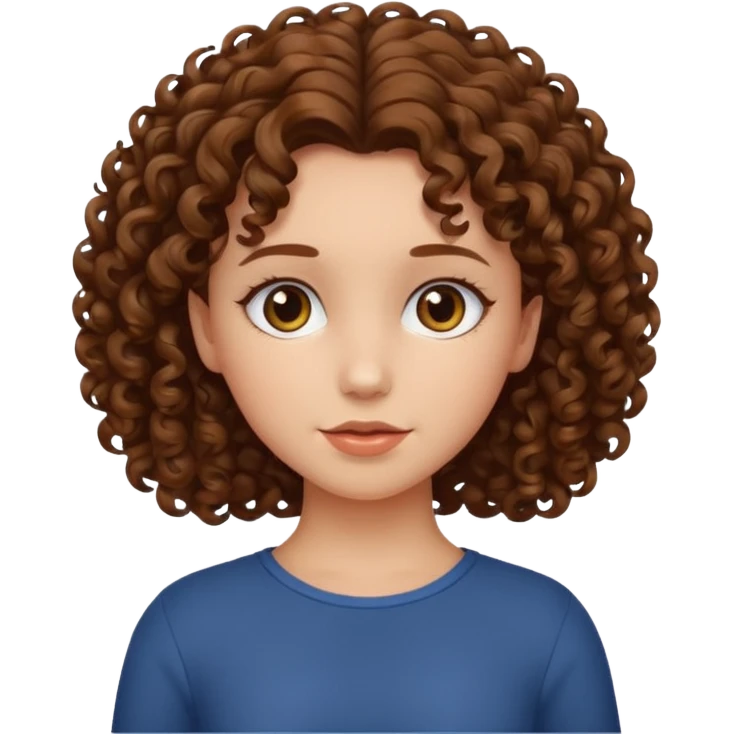 curly hair image of a girl in back view emoji