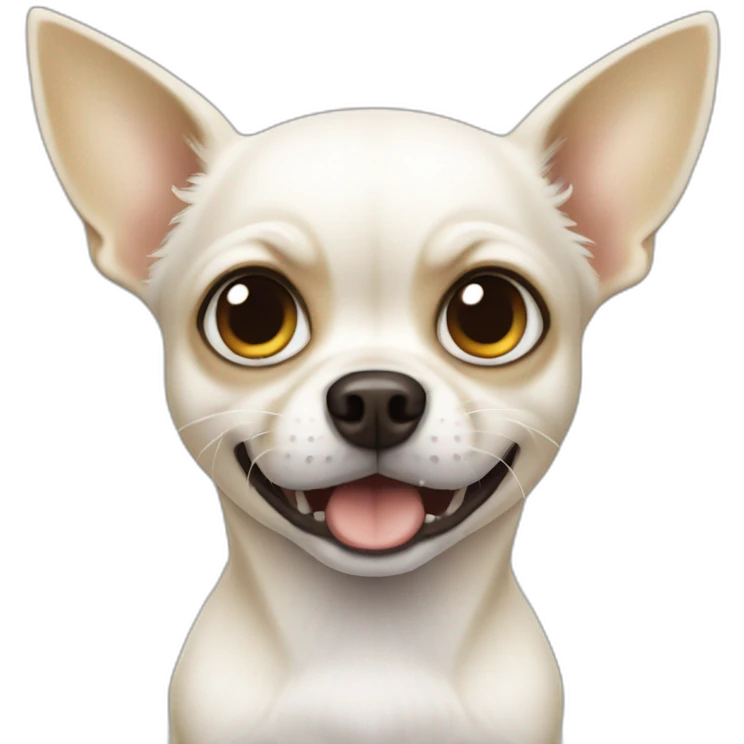 Angry White chihuahua emoji