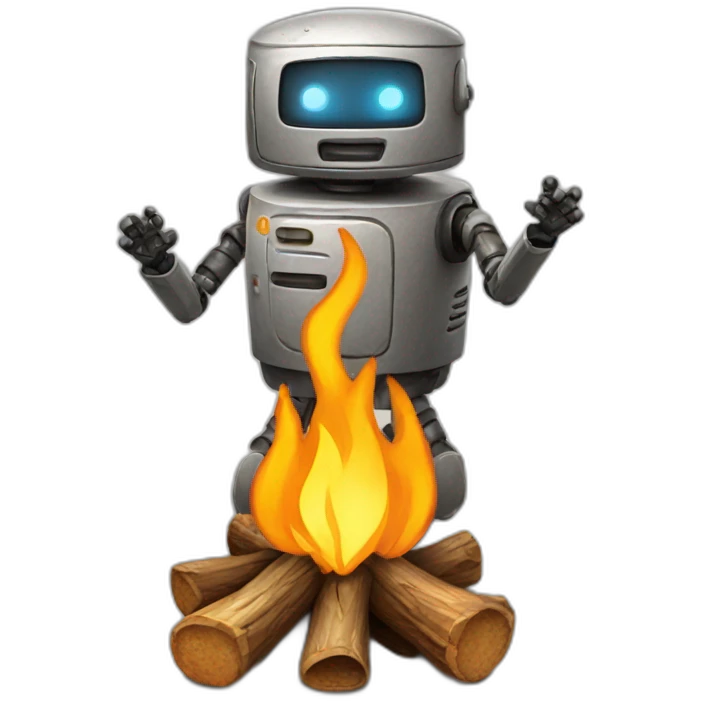 campfire robot emoji