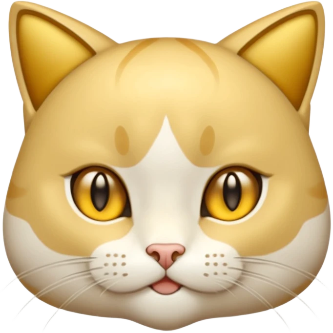 长发金色头发的女孩子抱着白色的猫 emoji