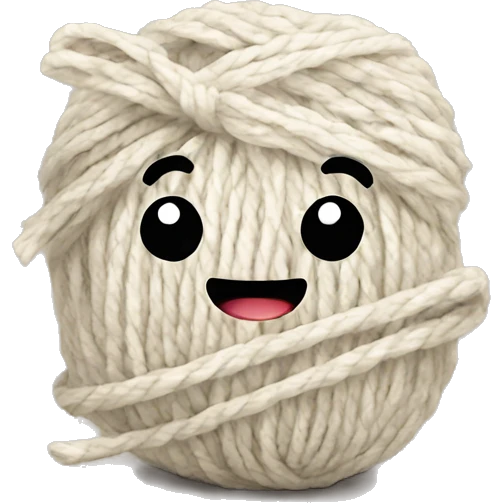 Yarn with bow emoji