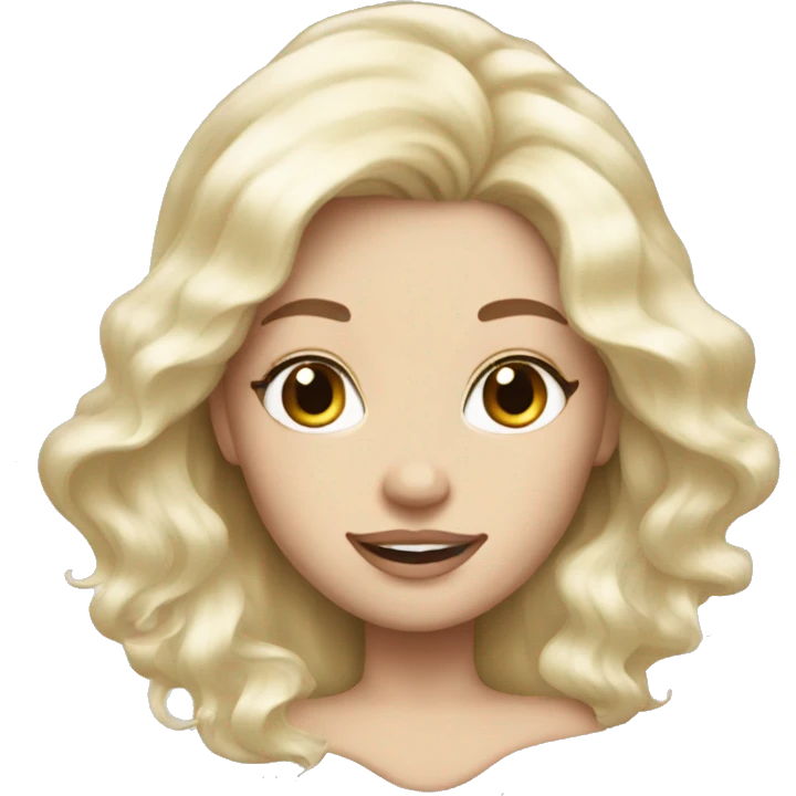 White mermaid blonde hair  emoji