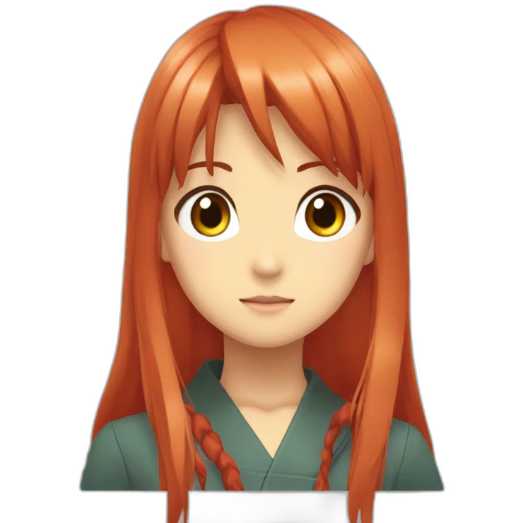 Asuka langley soryu with full hair emoji