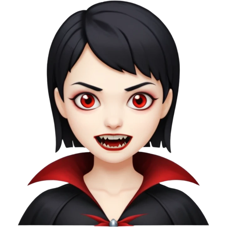 short hair vampire girl emoji