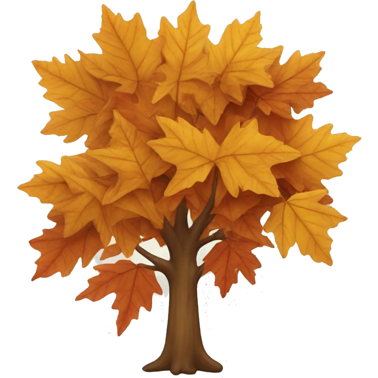 Fall leaf tree emoji