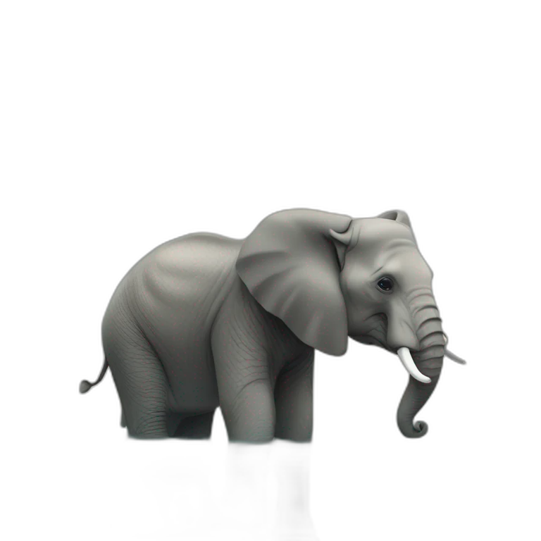 Elephant qui pleure dans un lac emoji