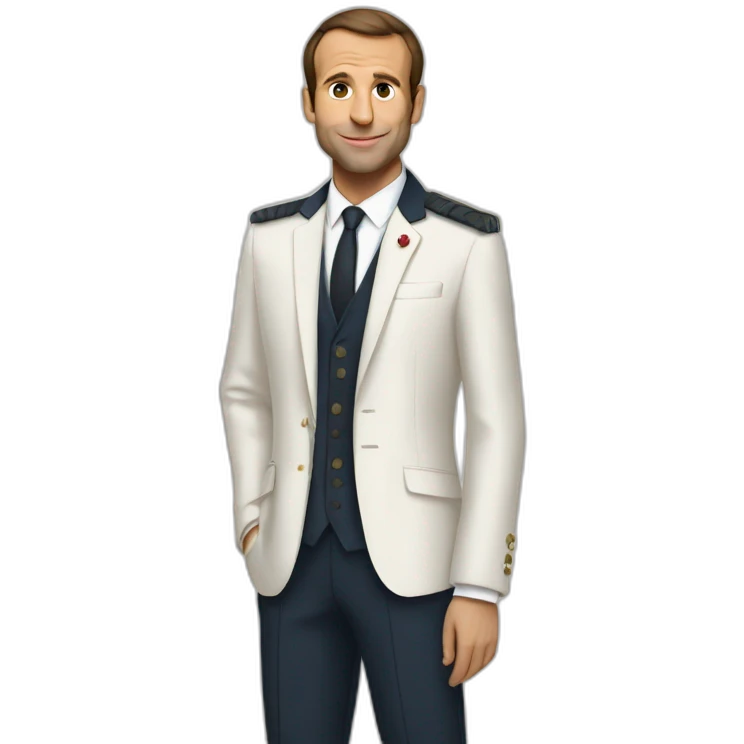 Macron wearing a saoudian dress emoji
