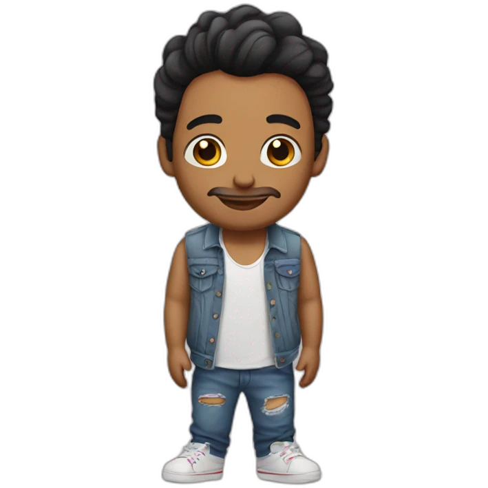 chico con tatuajes emoji