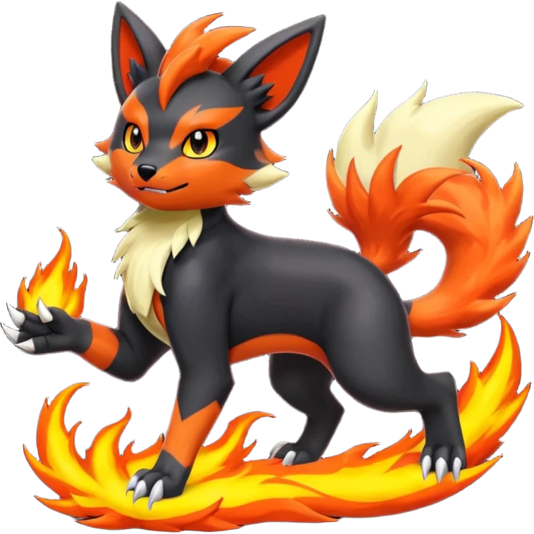 
Houndour-Torracat-Zorua-Salandit-Flareon-Fakémon-Digimon-fusion (full body) emoji