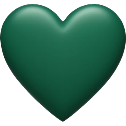 dark green matte heart emoji